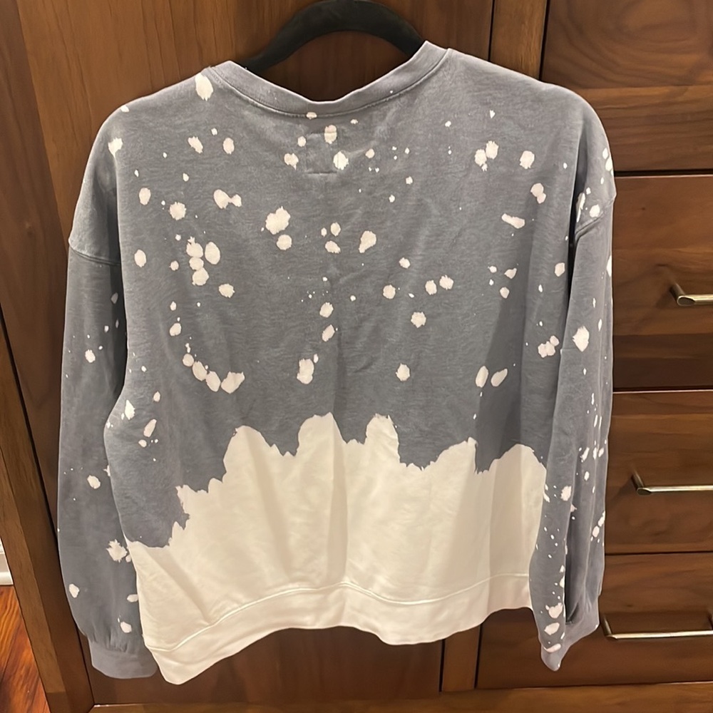 Women's Gray Philadelphia Eagles Oversized  Pullover Sweatshirt - Picture 3 of 4